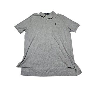 Polo Ralph Lauren Grey Cotton Polo Shirt Short Sleeve Men's‎ L